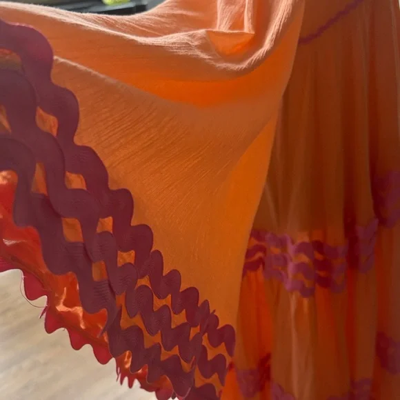 CORAL LUXURY DRESS Flora Sardalos Hydra Ric Rac trimmed dress - Picture 12 of 17